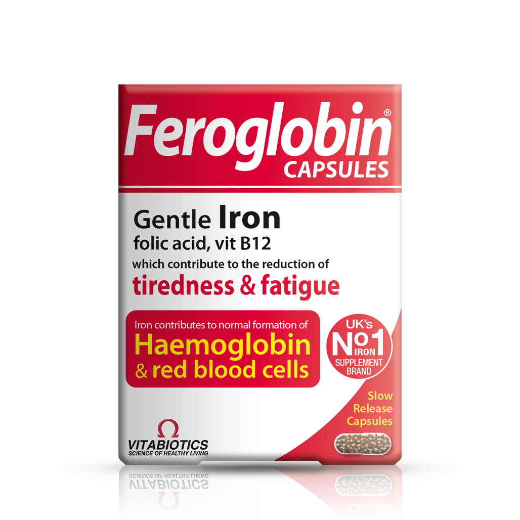 Vitabiotics Feroglobin Gentle Iron 30 Capsules Saudi Imported