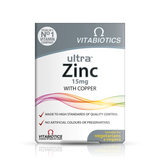Vitabiotics Ultra Zinc 15mg with Copper 60 Tablets