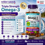 Webber Naturals Triple Strength Omega 3 900 mg EPA/DHA 120 Softgels