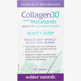 Webber Naturals Collagen30 with Melatonin Bioactive Collagen Peptides Beauty Sleep Tablets 120 Tablets