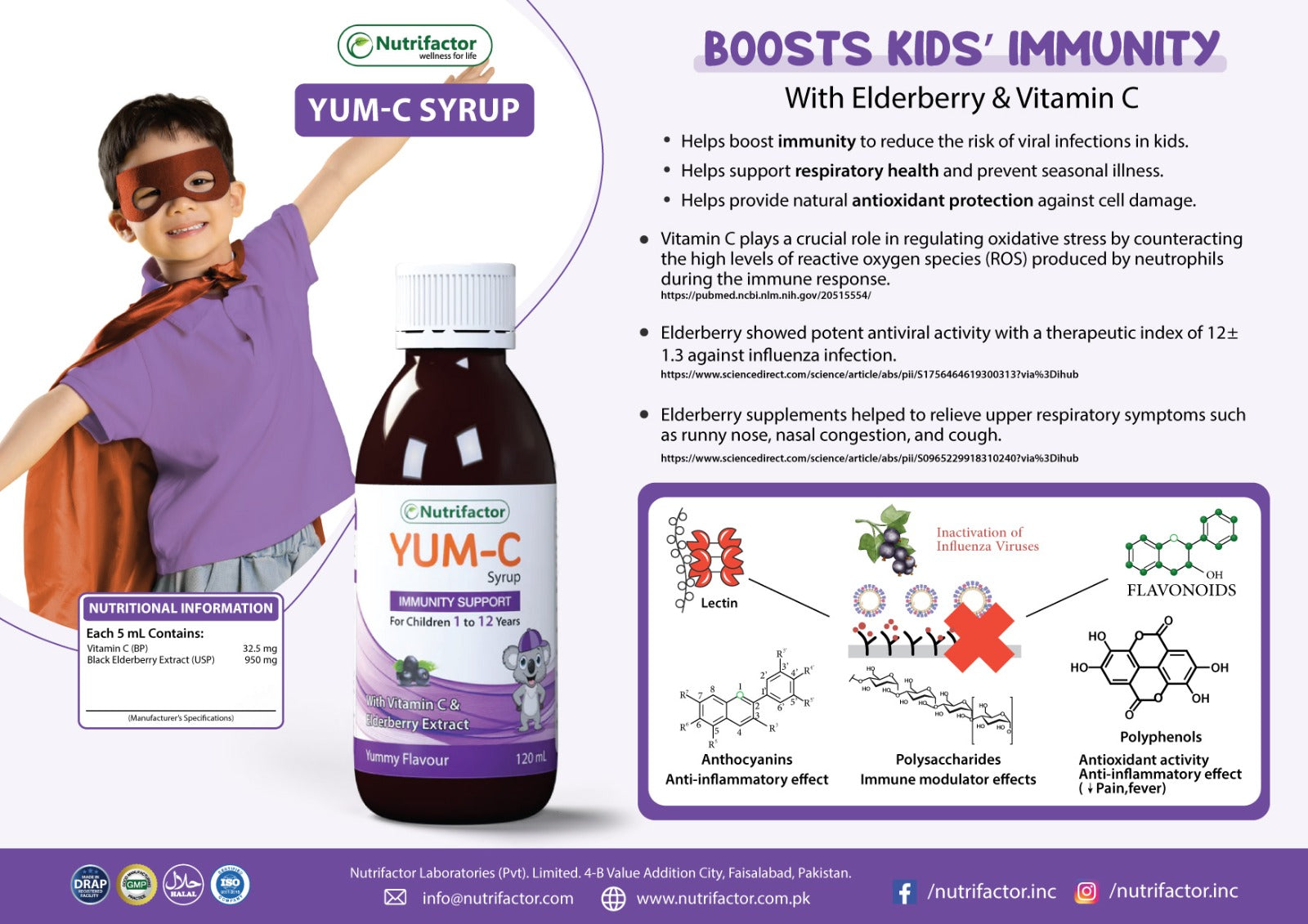 Nutrifactor Yum C Syrup 120 ML