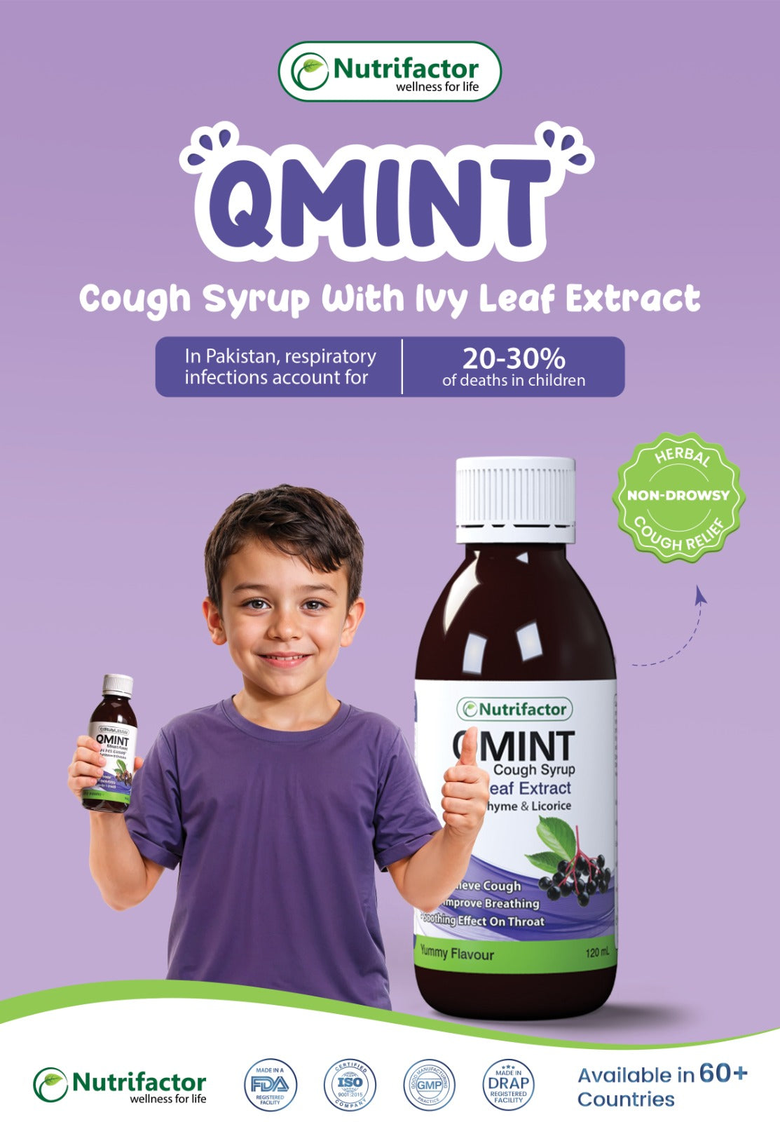 Nutrifactor Qmint Cough Syrup 120ml