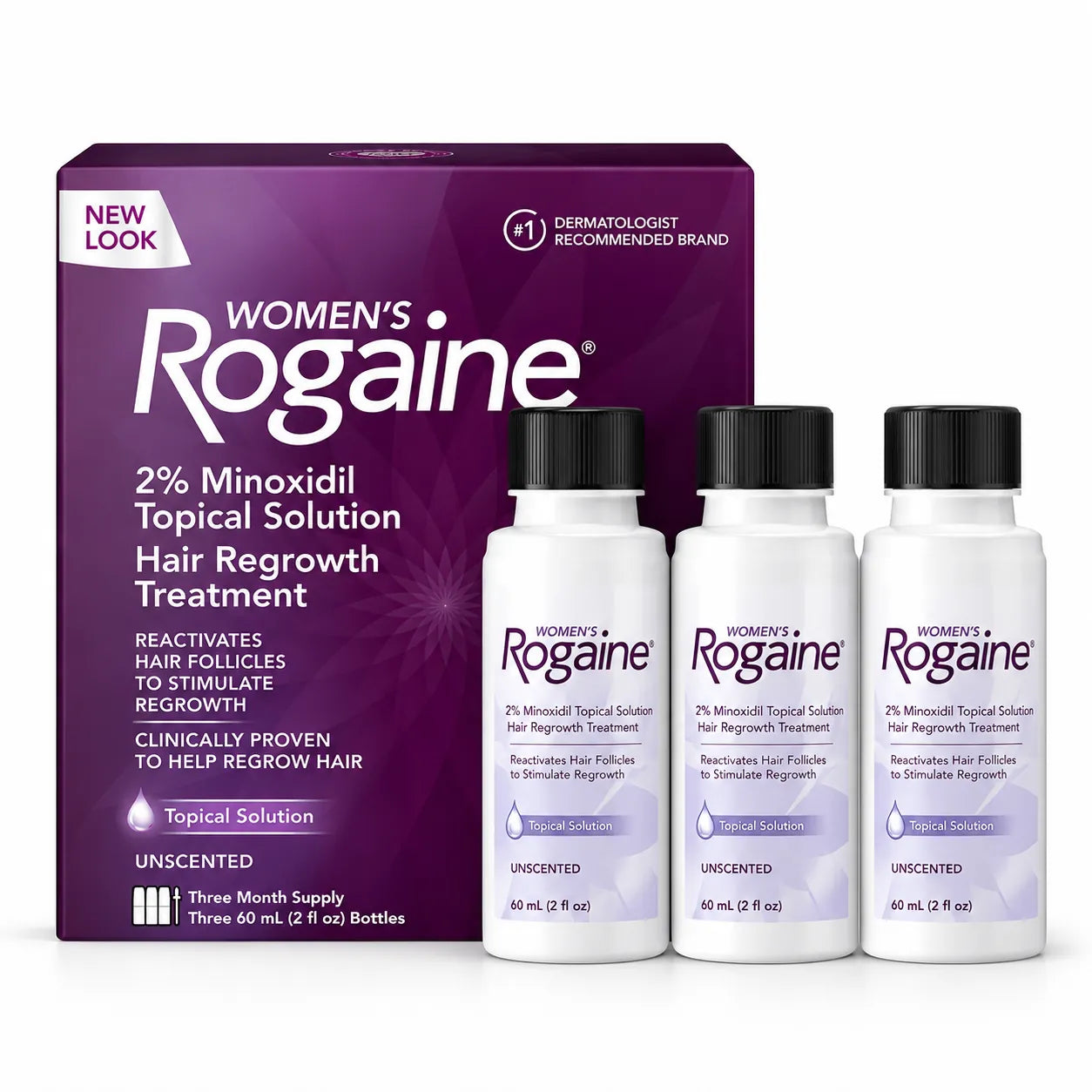 Women's Rogaine 2% Minoxidil Topical Solution 3 Month Supply