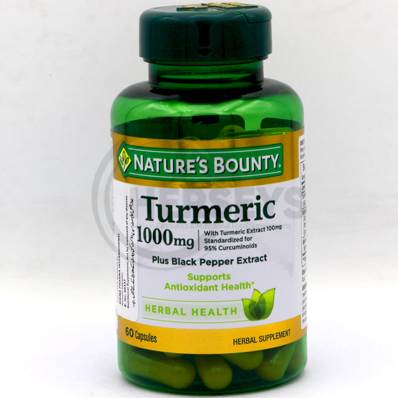 Nature's Bounty Turmeric Plus Black Pepper Extract 1000 mg 60 Capsules