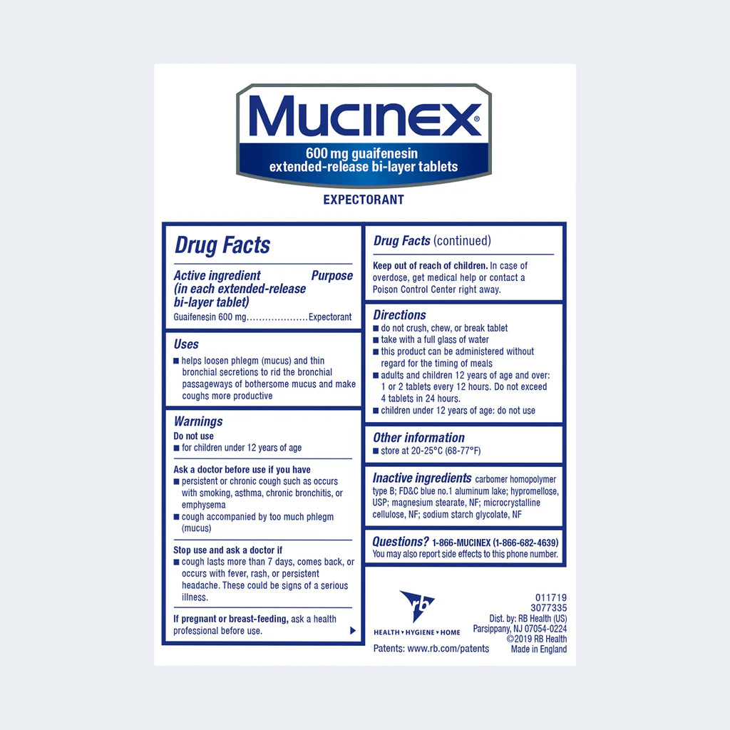 Mucinex Extended Release Bi Layer 20 Tablets