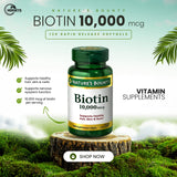 Nature’s Bounty Biotin 10000mcg Twin Pack 120 Rapid Release Softgels
