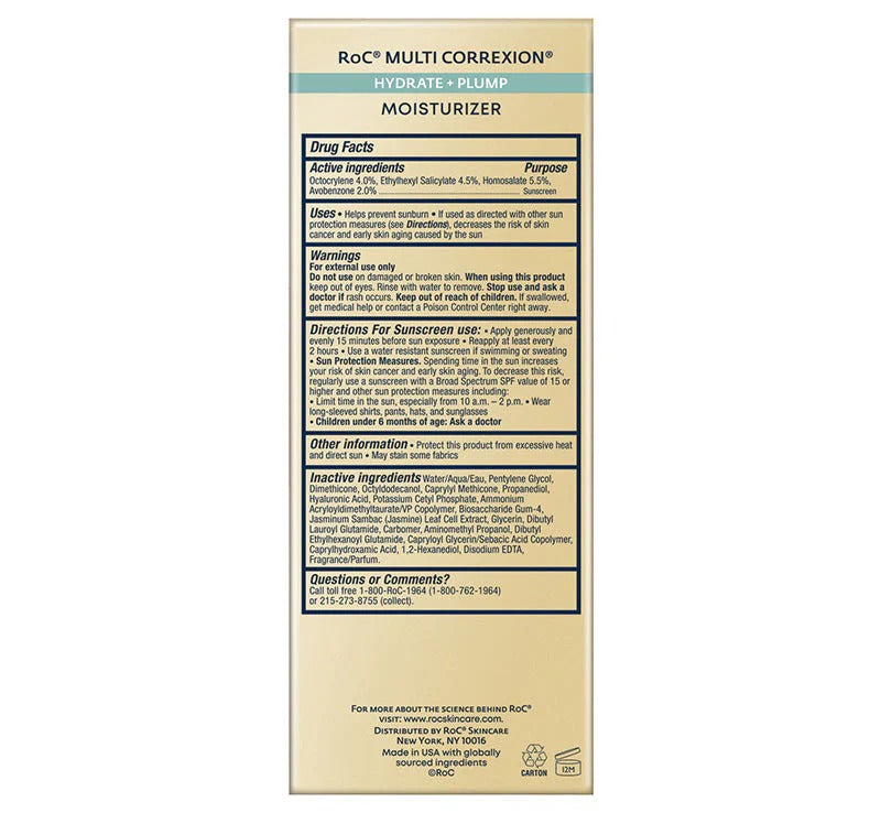 RoC Multi Correxion Hydrate Plus Plump Moisturizer with SPF 30