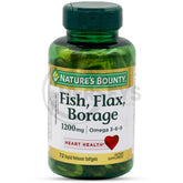 Nature's Bounty Fish Flax Borage 1200 mg 72 Softgels