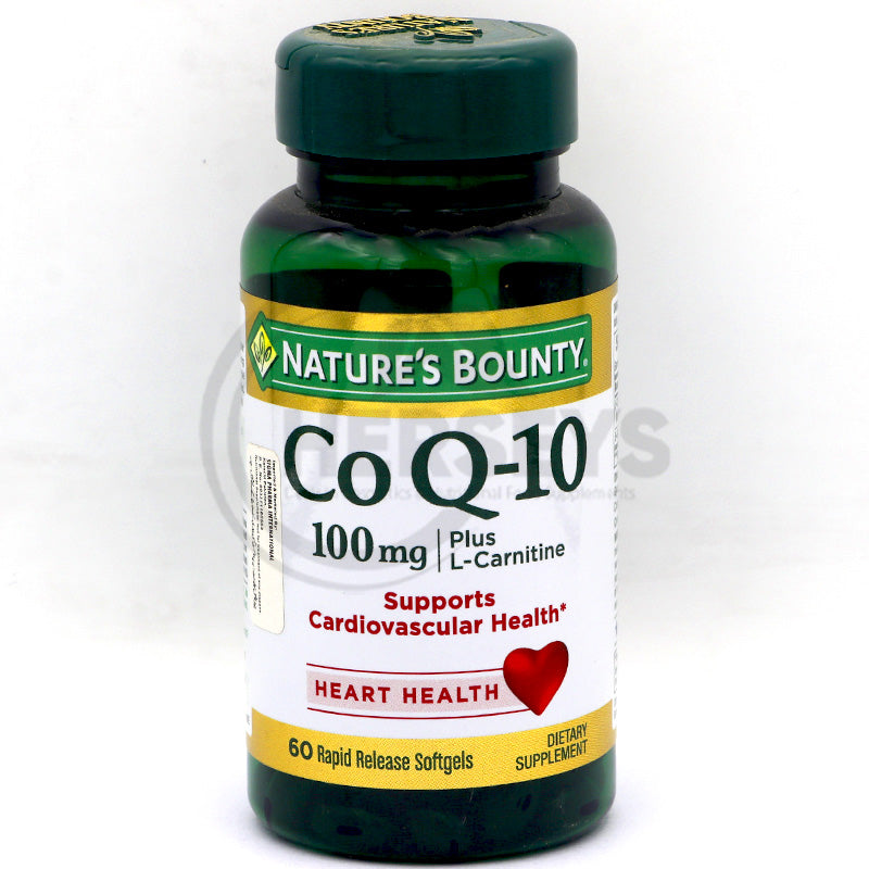 Nature's Bounty CoQ10 100mg Plus L Carnitine 60 Rapid Release Softgels