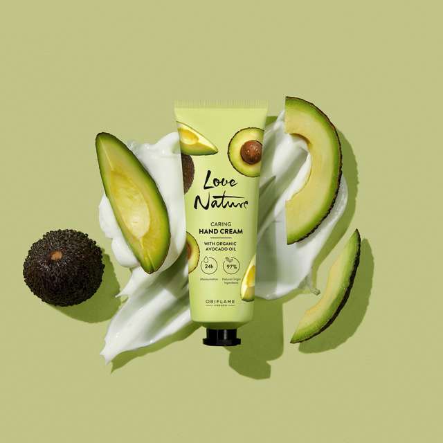 Oriflame Love Nature Caring Hand Cream with Organic Avocado Oil 75ml