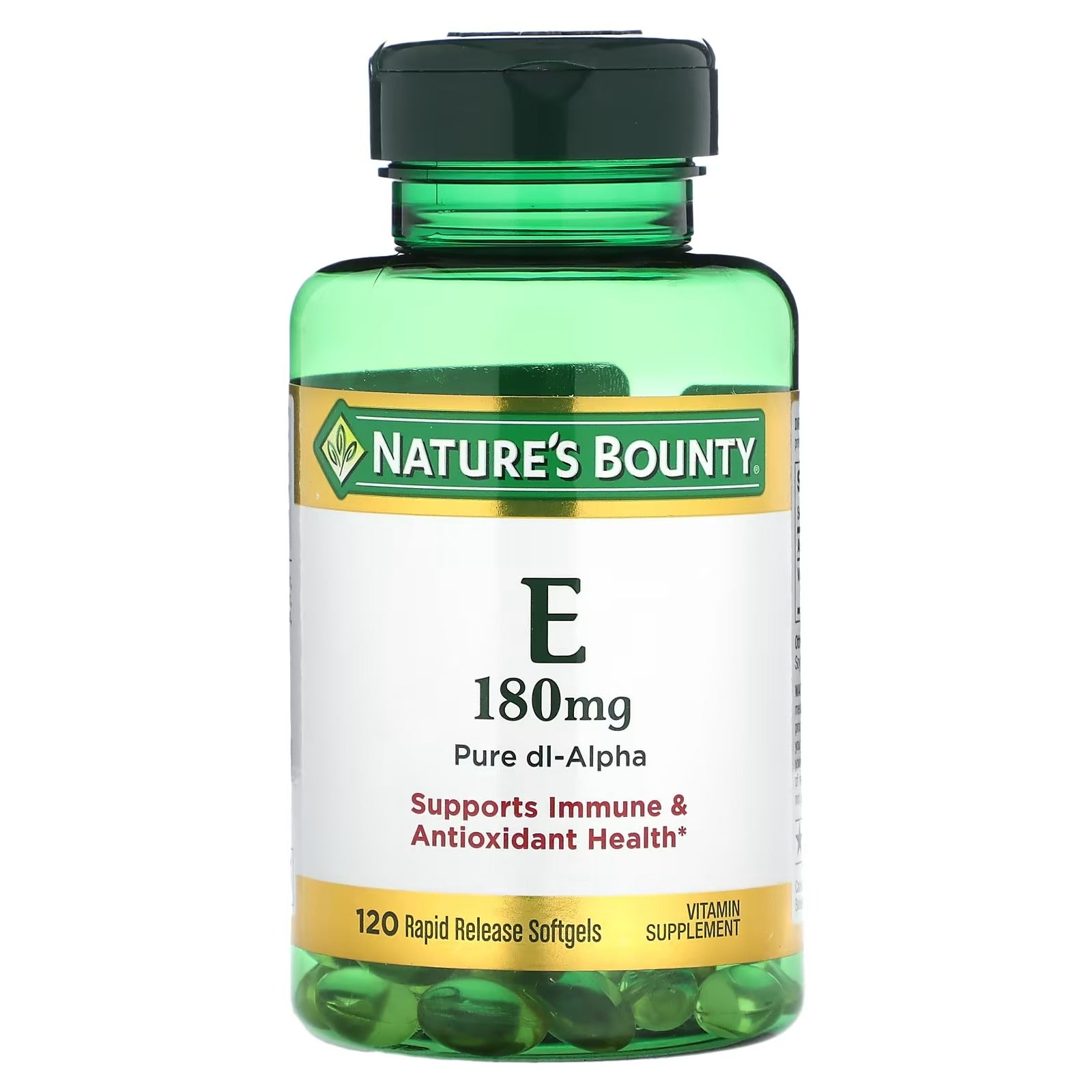 Nature's Bounty Vitamin E 180 mg 120 Rapid Release Softgels