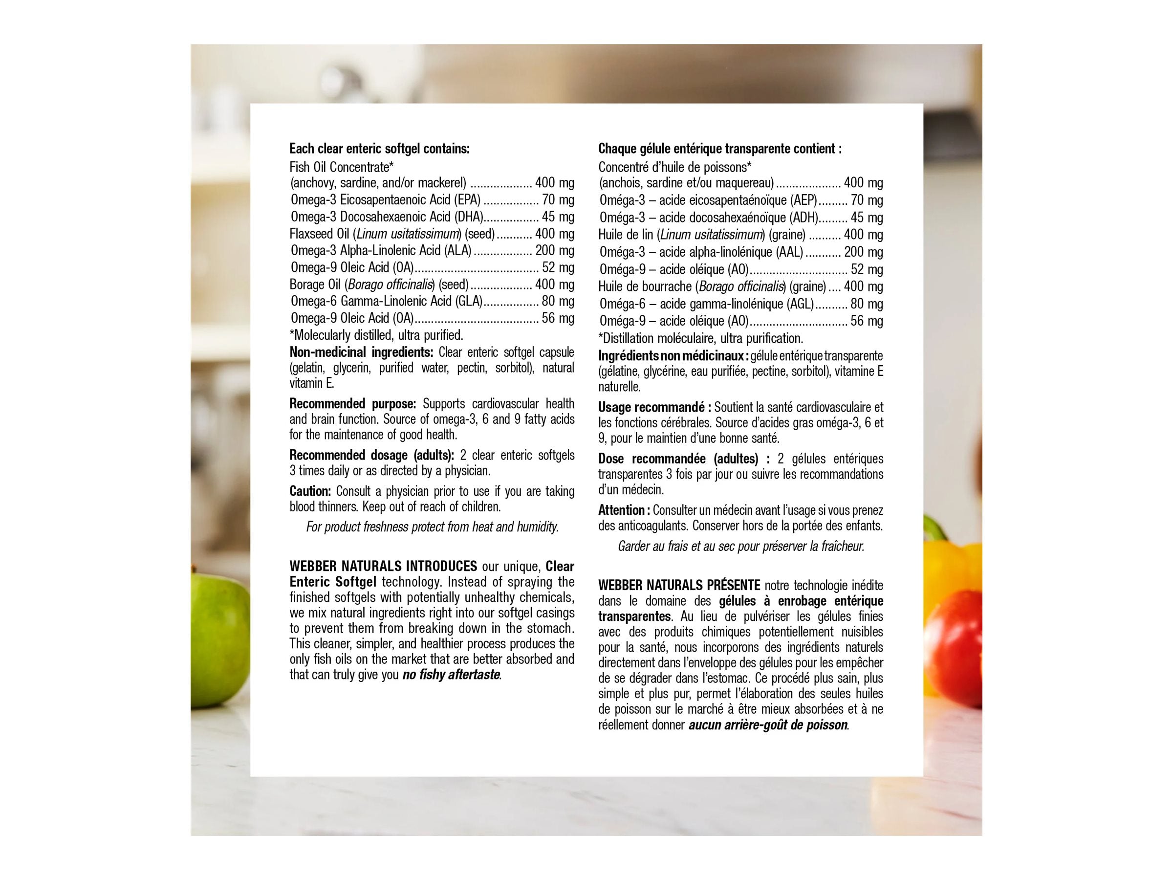 Webber Naturals Omega 3-6-9 1200 mg 180 Softgels