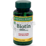 Nature's Bounty Biotin 5000mcg 72 Rapid Release Softgels