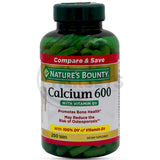 Nature's Bounty Calcium 600 with Vitamin D3 250 Tablets