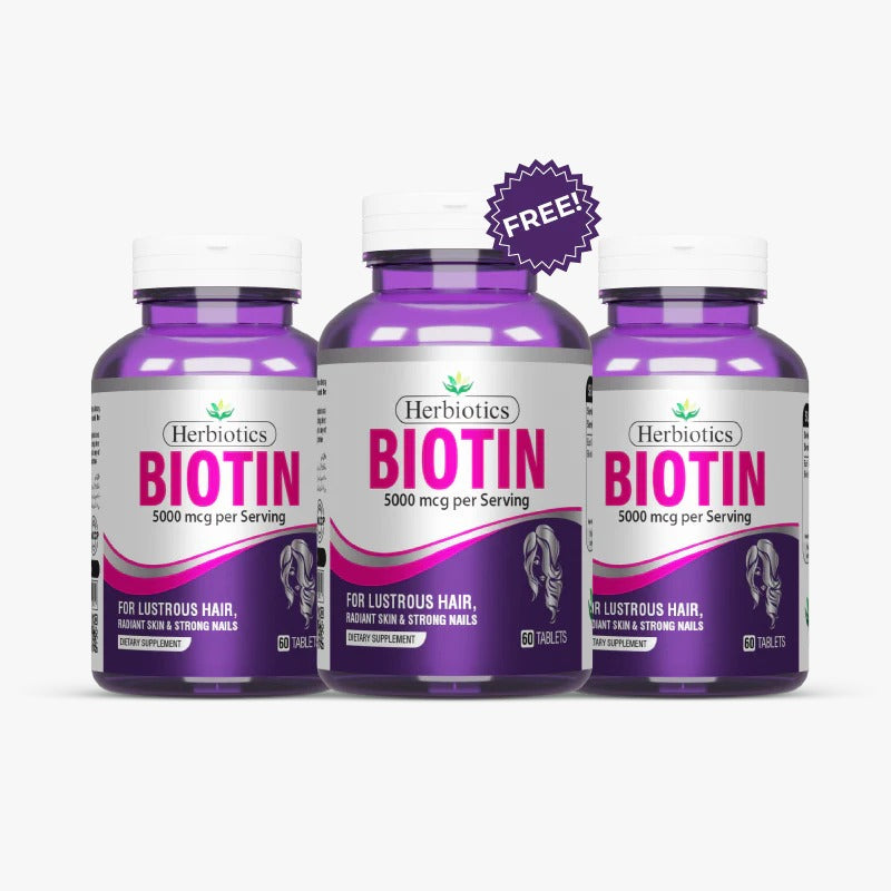 Herbiotics Buy 2 Biotin 5000mcg Get 1 Free