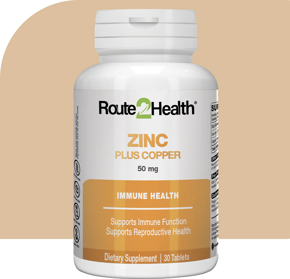 Route2Health Zinc Plus Copper 30 Tablets