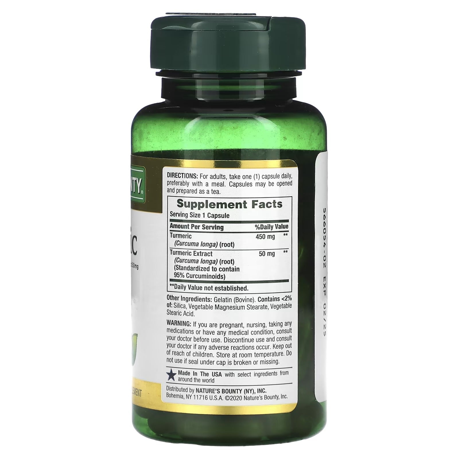 Nature's Bounty Turmeric 450mg 60 Capsules