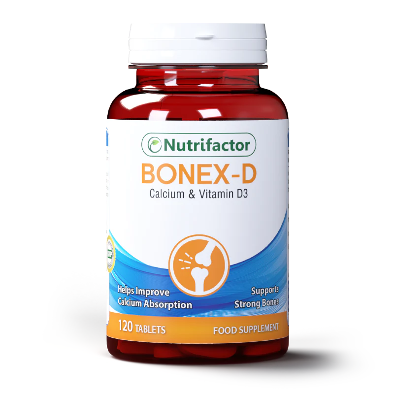 Nutrifactor Bonex D Calcium and Vitamin D3 120 Tablets