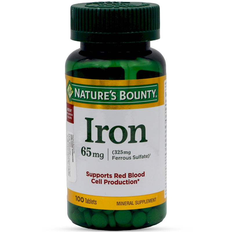 Nature's Bounty Iron 65mg 100 Tablets