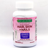 Nature's Bounty Optimal Solutions Extra Strength Hair Skin Nails 150 Softgels