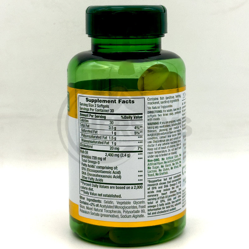 Nature's Bounty Fish Oil 1200mg 60 Softgels