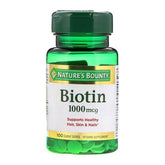 Nature's Bounty Biotin 1000 mcg 100 Coated Tablets