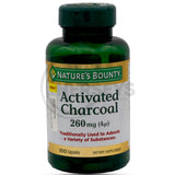 Nature's Bounty Activated Charcoal 260 mg 100 Capsules