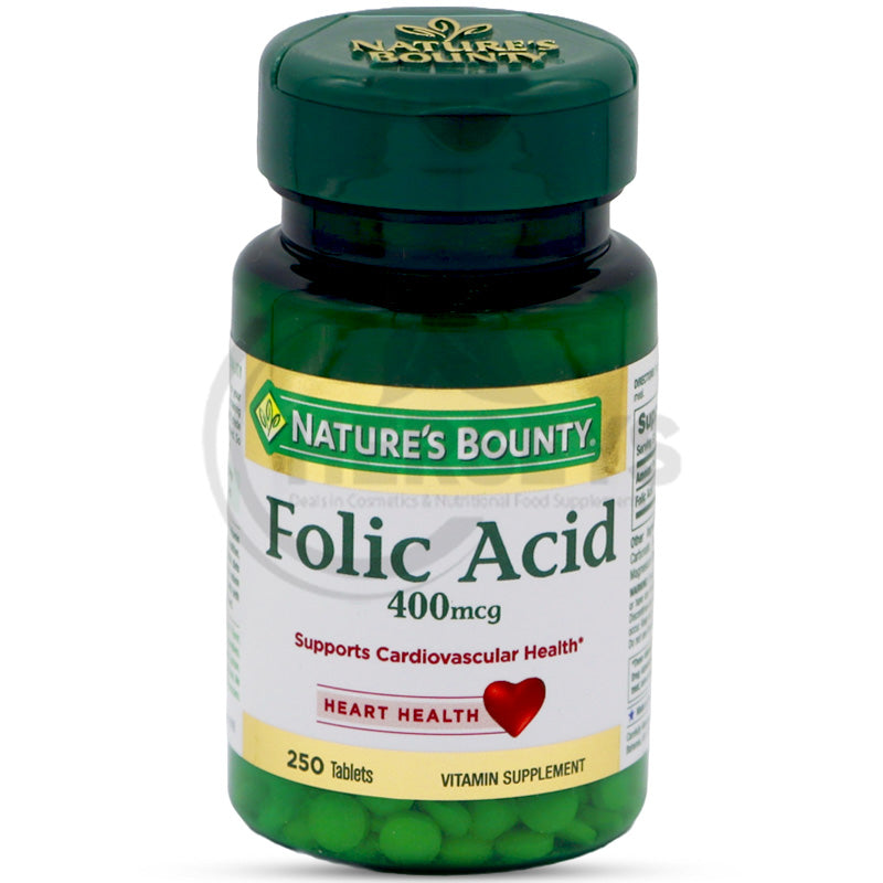 Nature's Bounty Folic Acid 400mcg 250 Tablets
