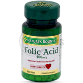 Nature's Bounty Folic Acid 400mcg 250 Tablets