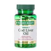 Nature's Bounty Omega 3 Cod Liver Oil 100 Softgels