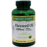 Nature's Bounty Flaxseed Oil 1200mg 125 Rapid Release Softgels