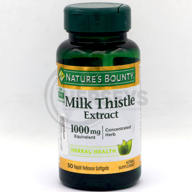 Nature's Bounty Milk Thistle 1000mg 50 Rapid Release Softgels