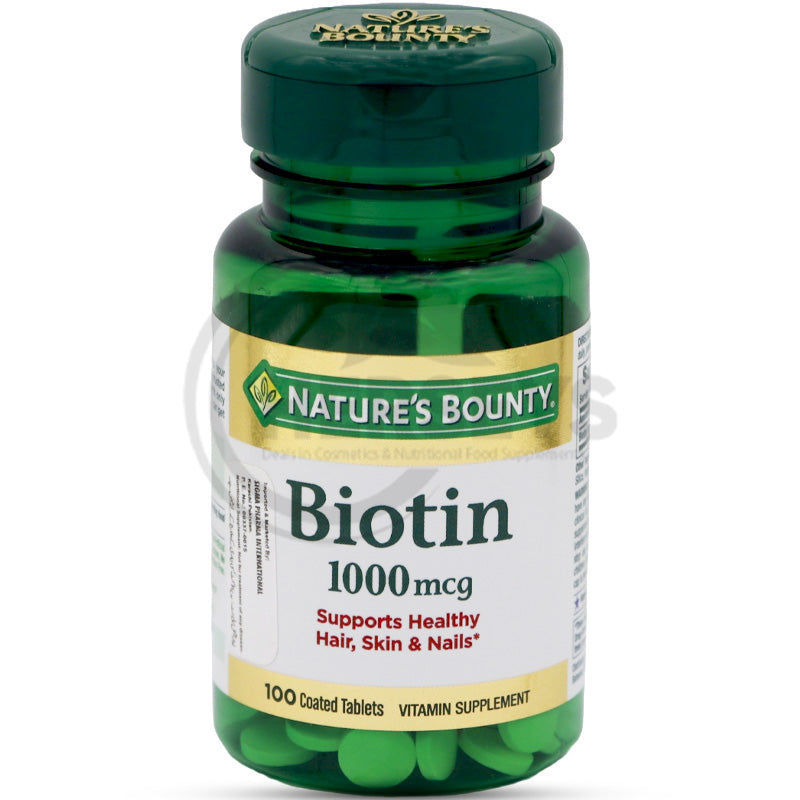 Nature's Bounty Biotin 1000 mcg 100 Coated Tablets