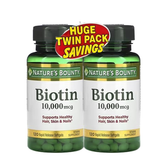 Nature’s Bounty Biotin 10000mcg Twin Pack 120 Rapid Release Softgels