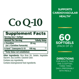 Nature's Bounty CoQ10 Plus L Carnitine Softgels 100 mg 60 Softgels 2 Packs