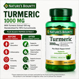 Nature's Bounty Turmeric Plus Black Pepper Extract 1000 mg 60 Capsules