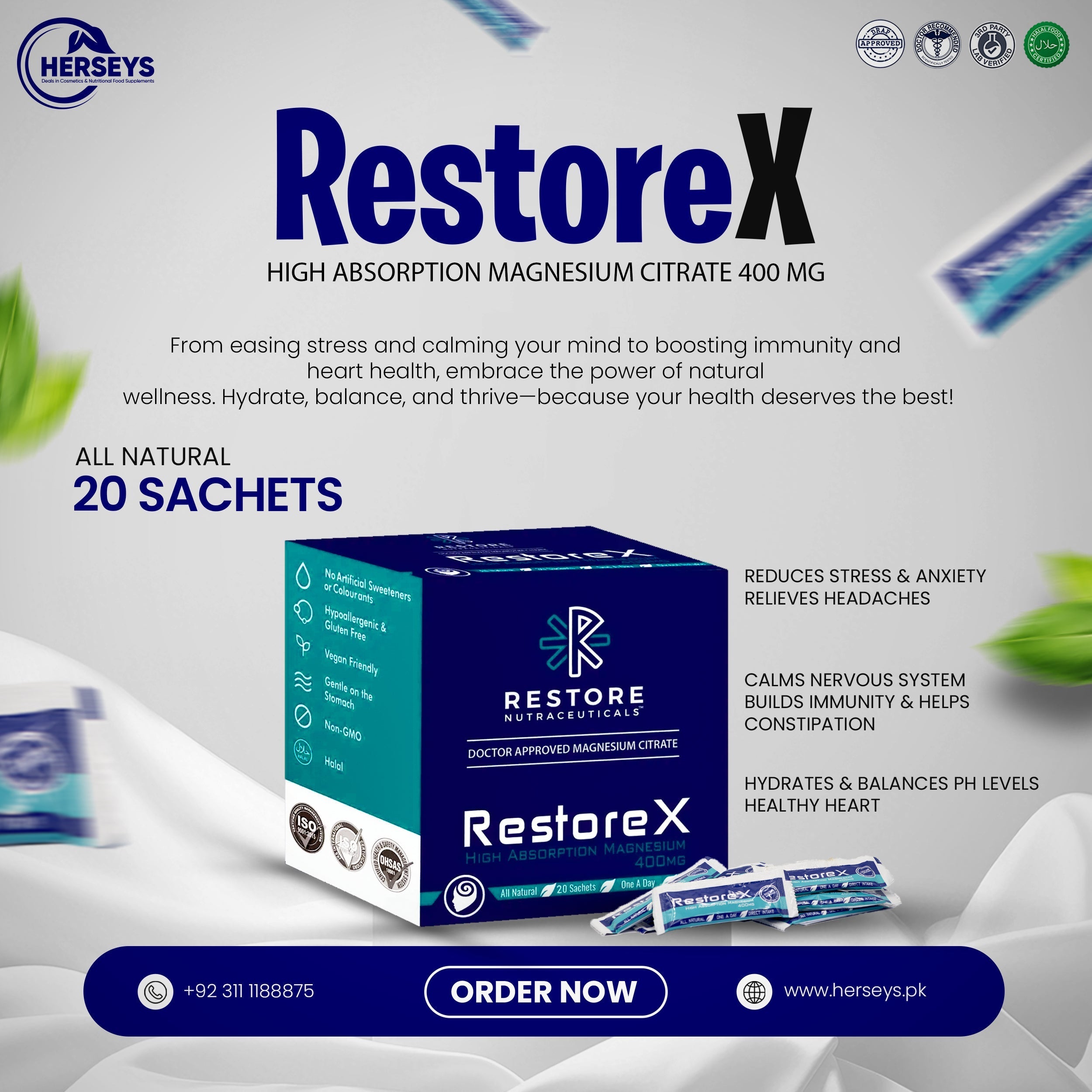Boost Fitness with RestoreX 400mg Magnesium Supplement