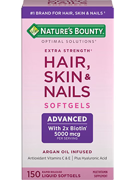 Nature's Bounty Optimal Solutions Extra Strength Hair Skin Nails 150 Softgels