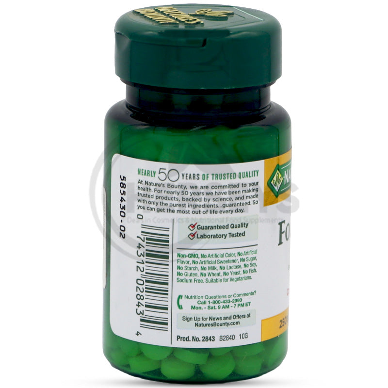 Nature's Bounty Folic Acid 800 mcg 250 Tablets