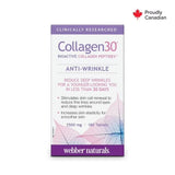 Webber Naturals Collagen 30 Anti-Wrinkle Bioactive Collagen Peptides™ 2500mg 180 Tablets