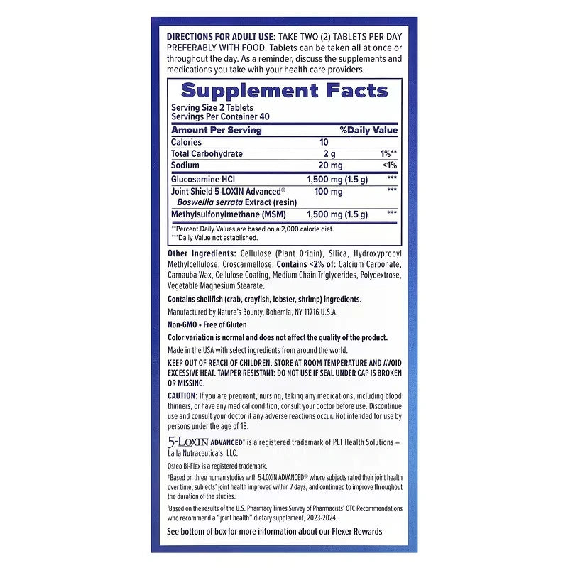 Osteo Bi Flex Joint Health Triple Strength MSM 80 Tablets