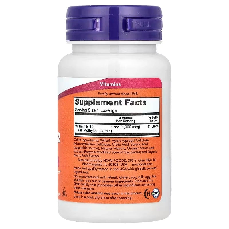 NOW Foods Methyl B12 1000 mcg 100 Lozenges