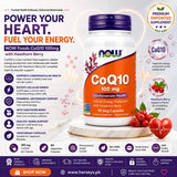 NOW Foods CoQ10 100 mg with Hawthorn Berry 90 Veg Capsules