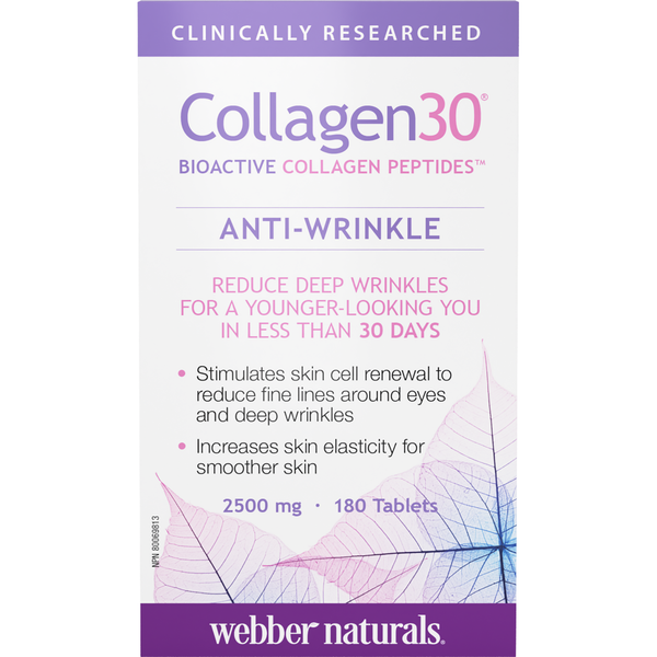 Webber Naturals Collagen30 Anti-Wrinkle Bioactive Collagen Peptides 180 Tablets