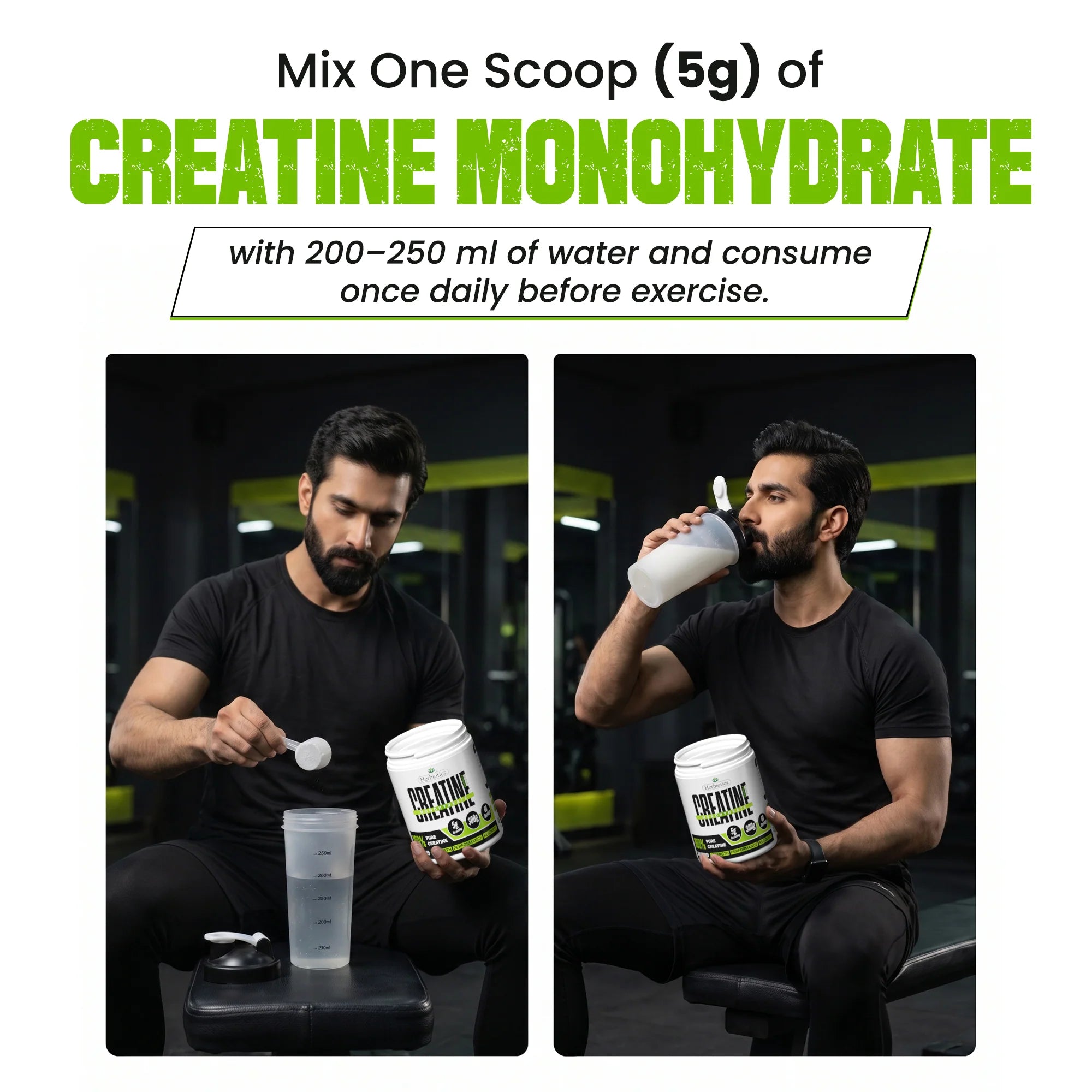 Herbiotics Creatine Monohydrate Powder 300 G