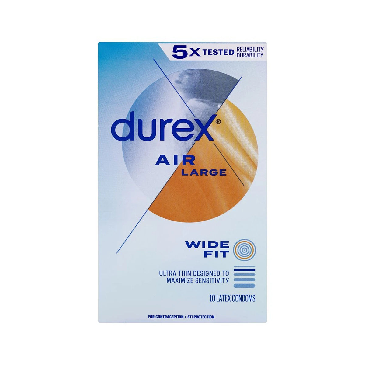 Durex Air Large Wide Fit Ultra Thin Condoms 10 Pack