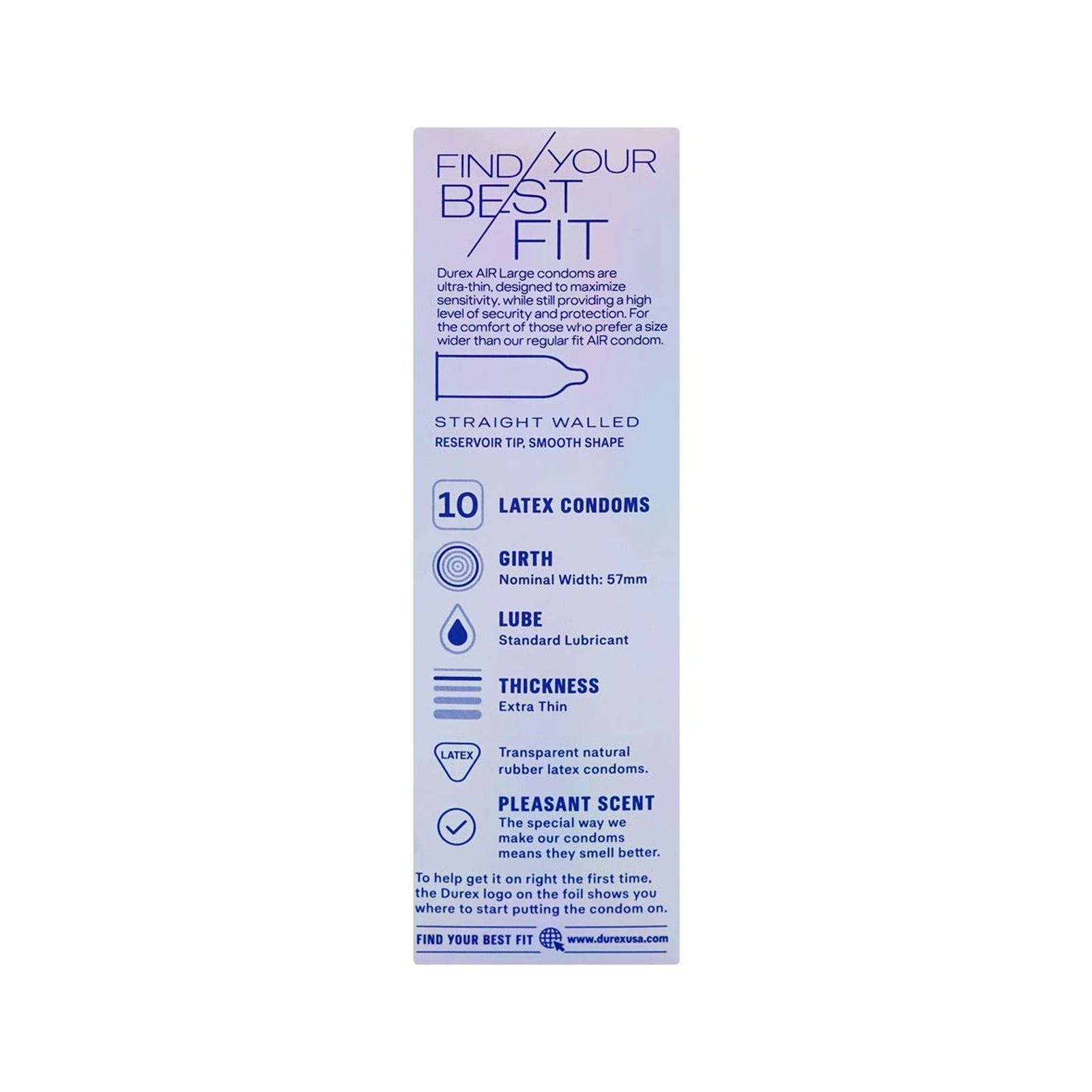Durex Air Large Wide Fit Ultra Thin Condoms 10 Pack