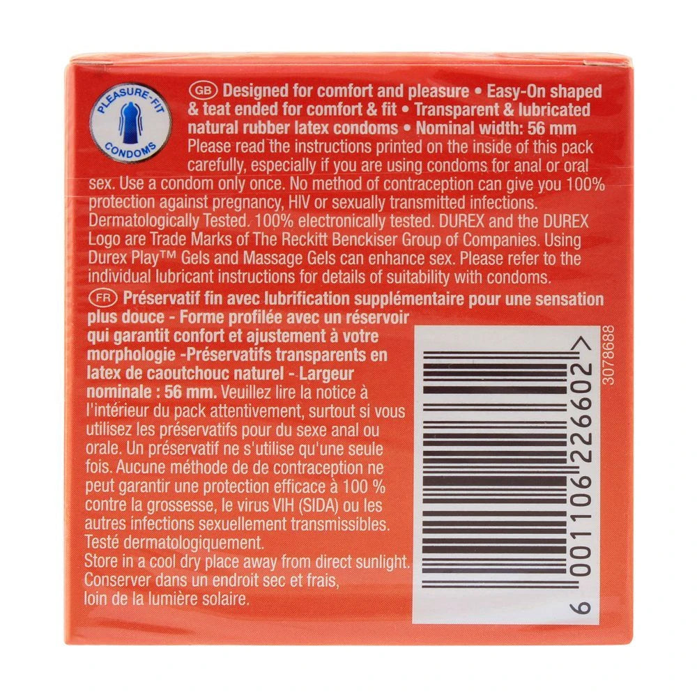 Durex Feels Latex Condoms 3 Pack