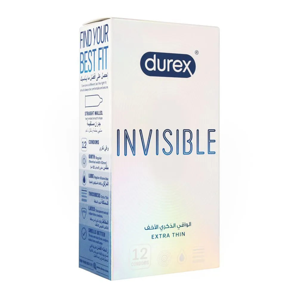 Durex Invisible Extra Thin Condoms 12 Pack