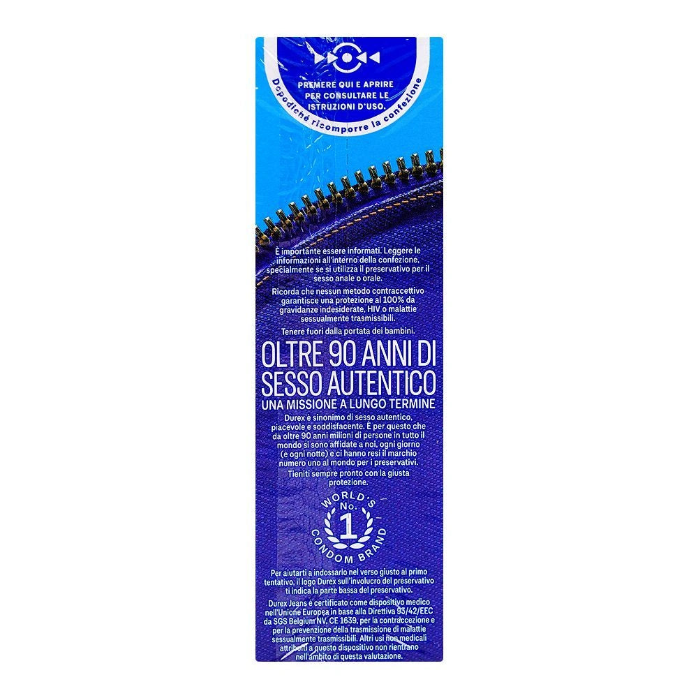Durex Jeans Large Easy On Condoms 10 Pack